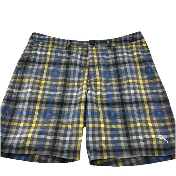 Tommy Bahama Other - Tommy Bahama Shorts Mens 36 Gray Island Active Hybrid Gingham Check Drawstring